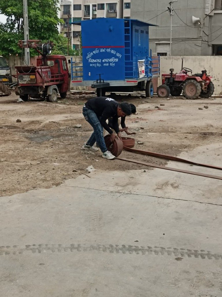 Fire Hose Unrolling Drill - Municipal Fire Squad